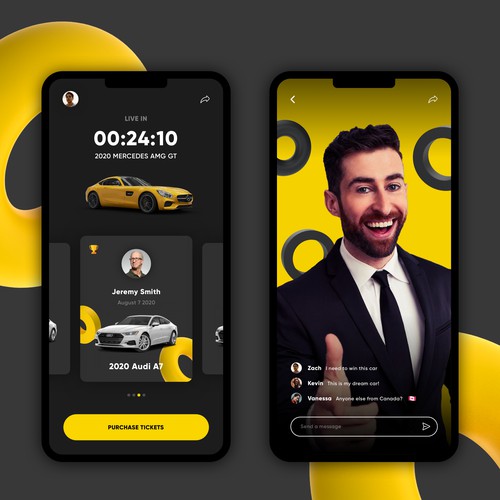 App Design for Car Give-away