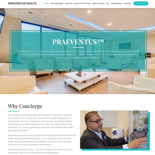 Modern Concierge Healthcare Website