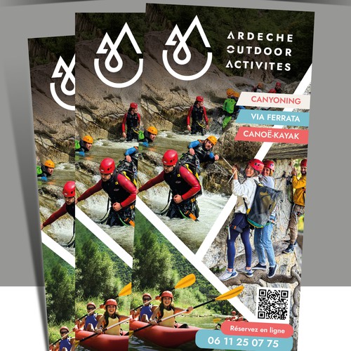 Dépliant 3 volets pour Ardeche Outdoor activités