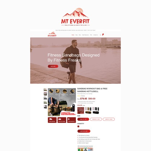 Fitness Niche Product Page Design For Fitness Junkies