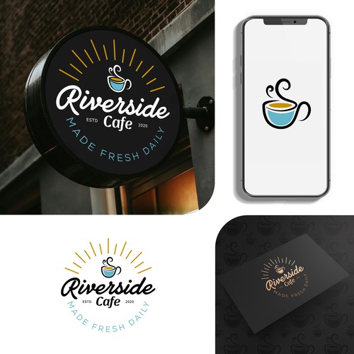 Bold logo for Riverside Cafe