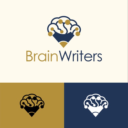 Brain Writers – Academic & Content Writing Logo Design