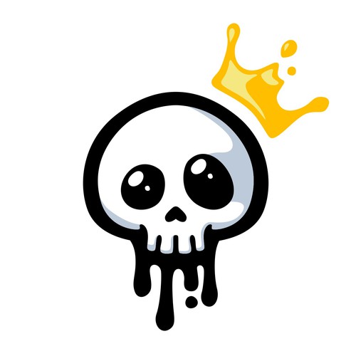 DRIPIN SKULL WITH CROWN