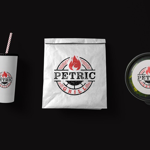 Petric Grill Logo Design 