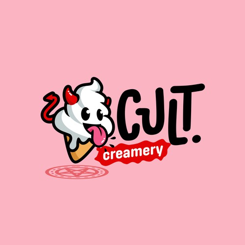 Fun Ice Cream logo mascot design