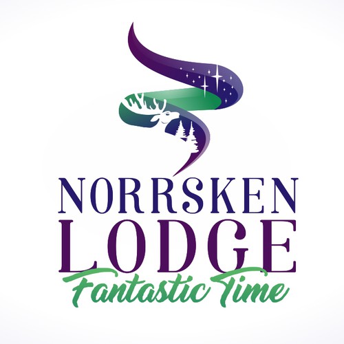 CAMP in the heart of Lapland under the northern lights - logo design