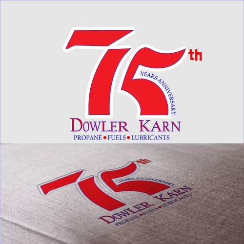 75 Anniversary logo for Dowler Karn