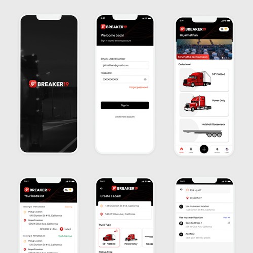 Transportation App Design 