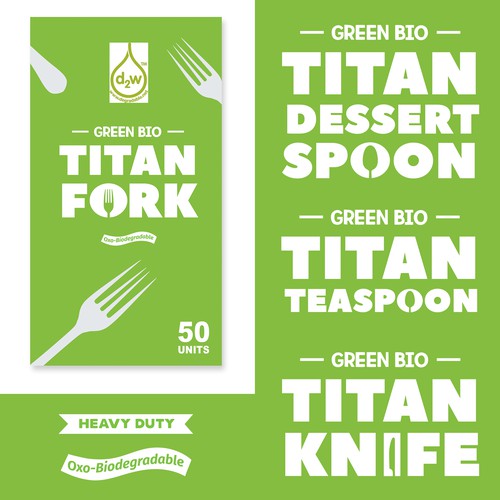 Green Bio Titan Cutlery Packaging