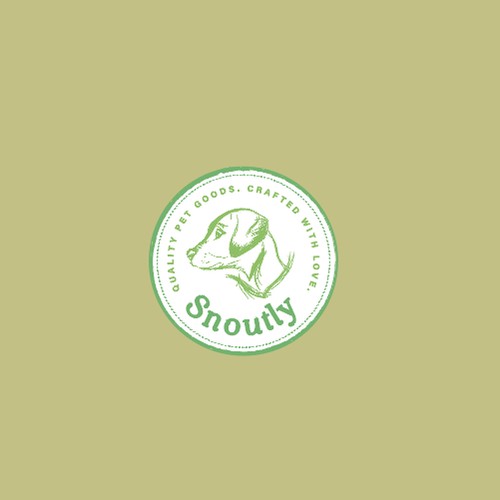 Rustic logo for an organic pet brand