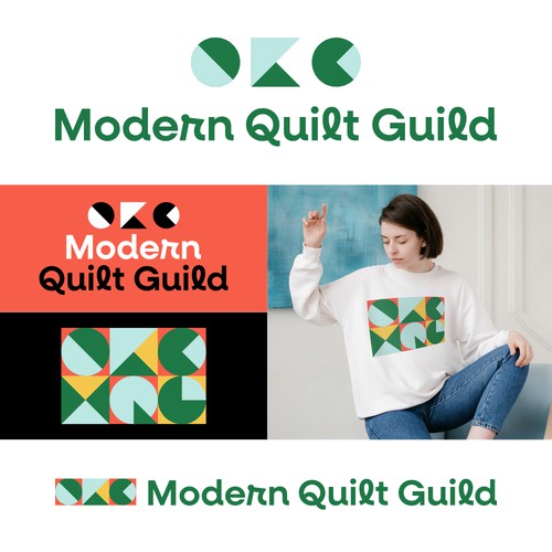 Quilt-Inspired Logo for OKC Modern Quilt Guild