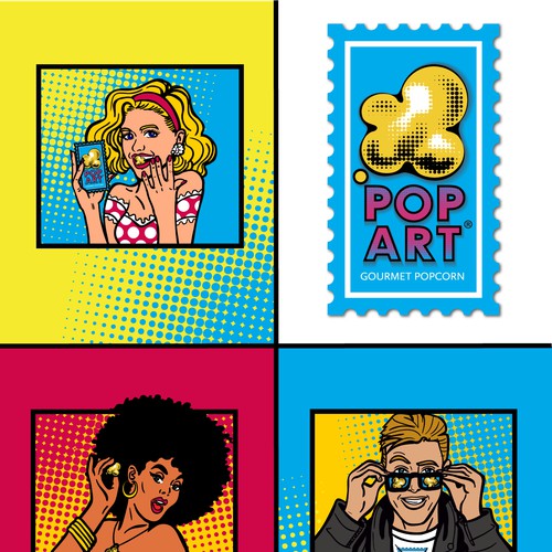 Pop Art Characters for food brand