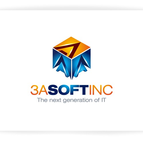 Help 3A SOFT INC with a new logo and business card