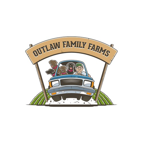 Fun Logo for Outlaw Family Farm