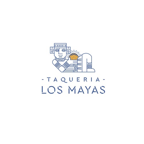 Logo for a Mayan Taqueria