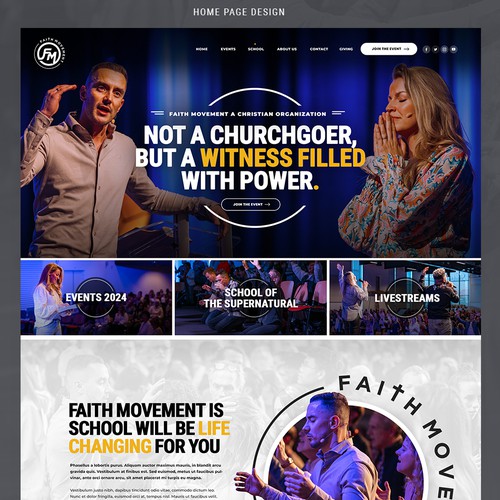 Attractive website for Faith Movement!