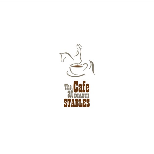Create a logo for our new cafe at a horse farm