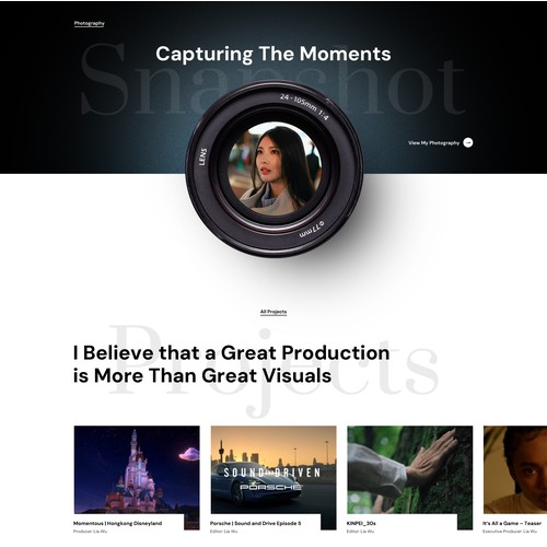 Website design for Commercial Film making,Production company