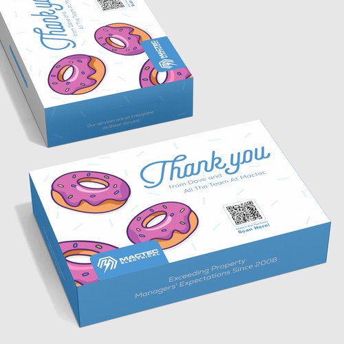 Donut Box design to say thanks to clients