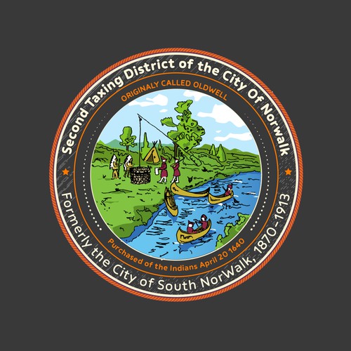 Redrawing of the seal  for Second District-Norwalk City