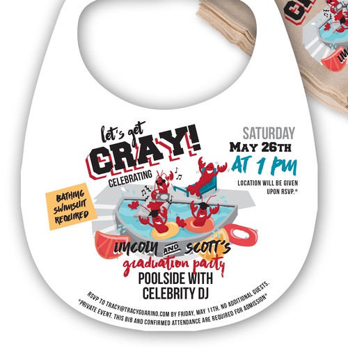 Graduation Crawfish Style Invitation