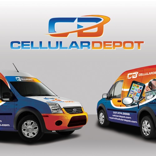 Cellular Depot Delivery Van Graphics