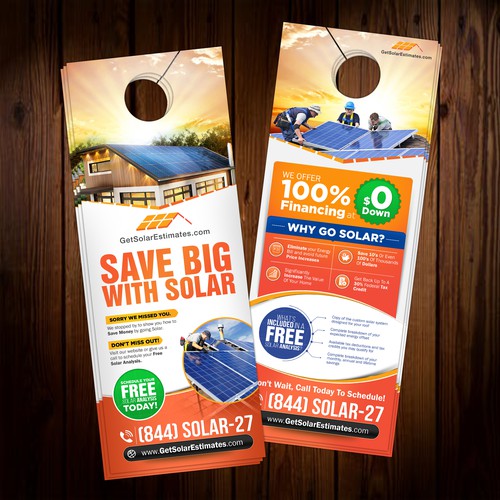 Need A Door Flyer Designed For Our Solar Roof Installation Business