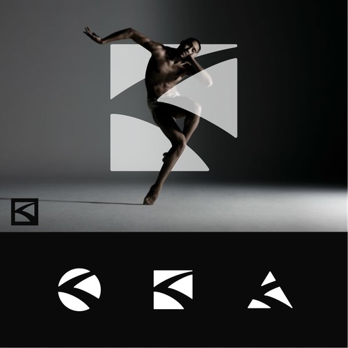 simple abstract logo depicting a road