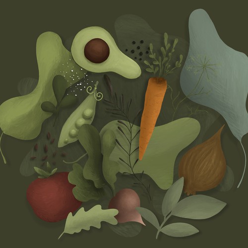 Natural veggie concept for Organic Company