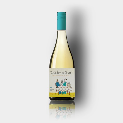Sparkling wine label concept