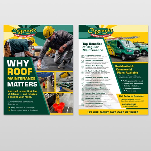 Cazeault Roofing – Commercial Roof Maintenance Flyer