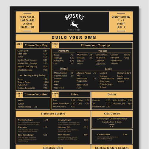 Botsky's Menu