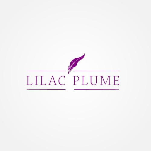 Create a luxurious feather logo for Lilac Plume skin care company