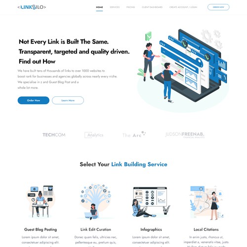 LinkSilo Home page