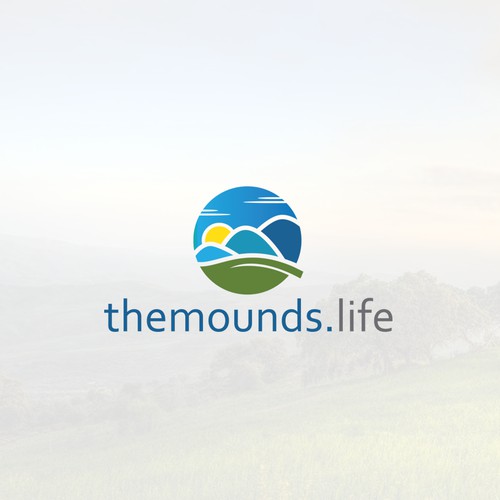 Joyful, bright logo for TheMounds.Life natural and herbal products.