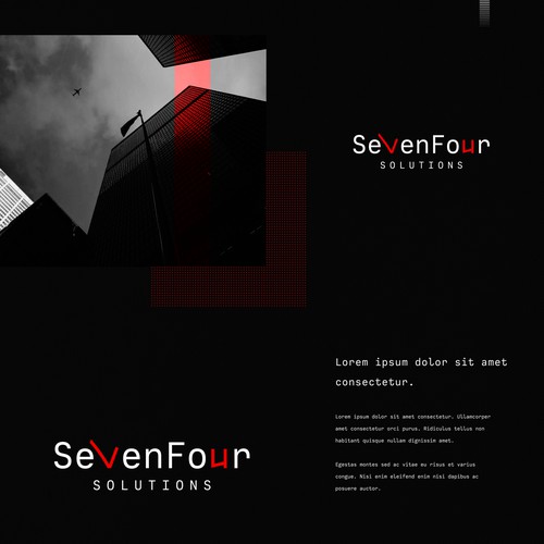 SevenFour Solution Logo Design