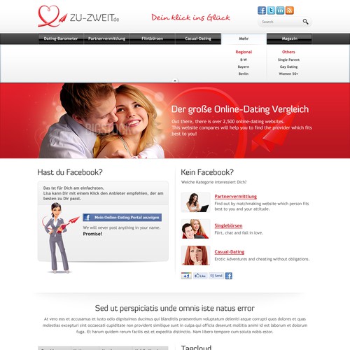 New website design wanted for Online Dating Comparison Website