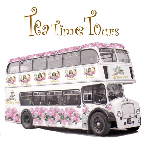 Concept for tour bus company in London that serves afternoon tea.
