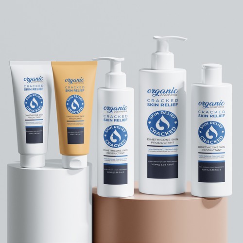 skin care product label design