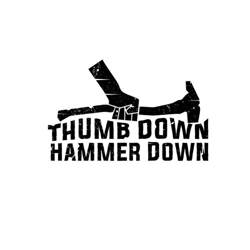 Bold logo concept for thumb down