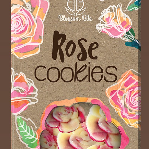 BEAUTIFUL PACKAGE DESIGN FOR ROSE COOKIES
