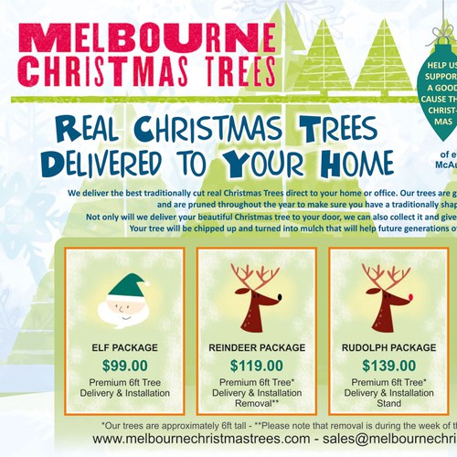 Melbourne Christmas Trees needs a new design