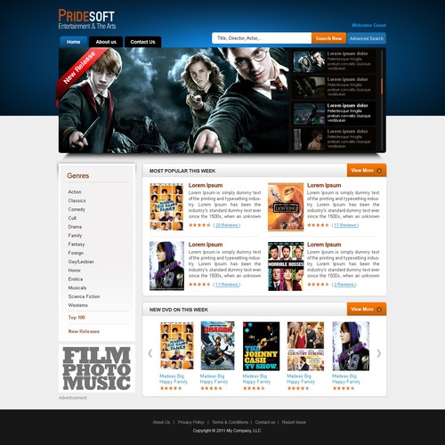 Website Design for Niche Movie Website