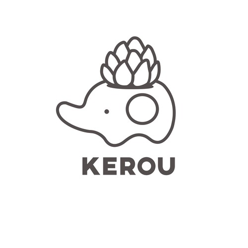 A logo for a brand of cute animal-shaped mini flower pots
