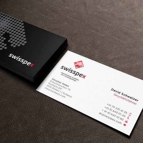 Create business card for Swisspex