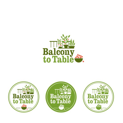 Interpretation of Balcony to Table for a blog and line of gardening products.