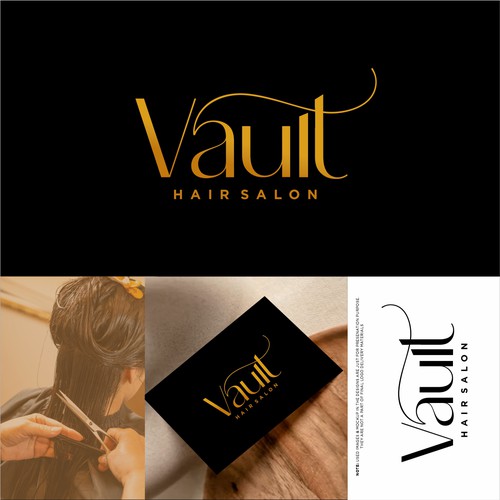 wordmark logo for a salon