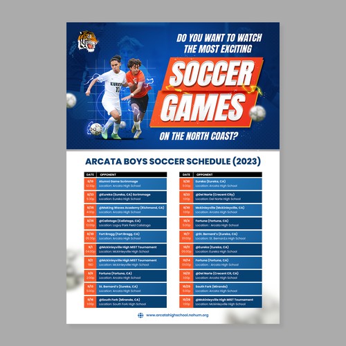 Arcata High Soccer Editable Promotional Poster For Home Games