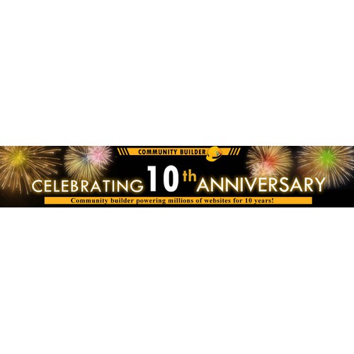 Joomlapolis / Community Builder 10 year anniversary celebration image+banner