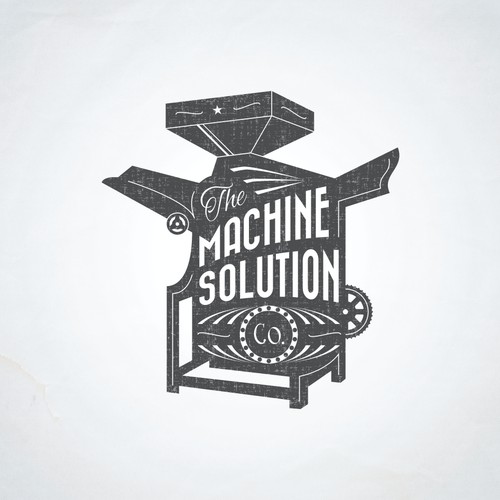 Vintage illustration capturing food industrial machine